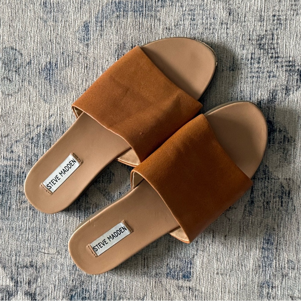 Steve Madden Women's Brown Slide Sandals